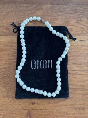 Lanciani Jewelry Pearl and Crystal Necklace